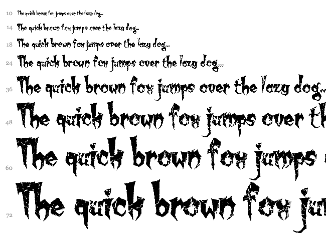 Kreepy Krawly font waterfall